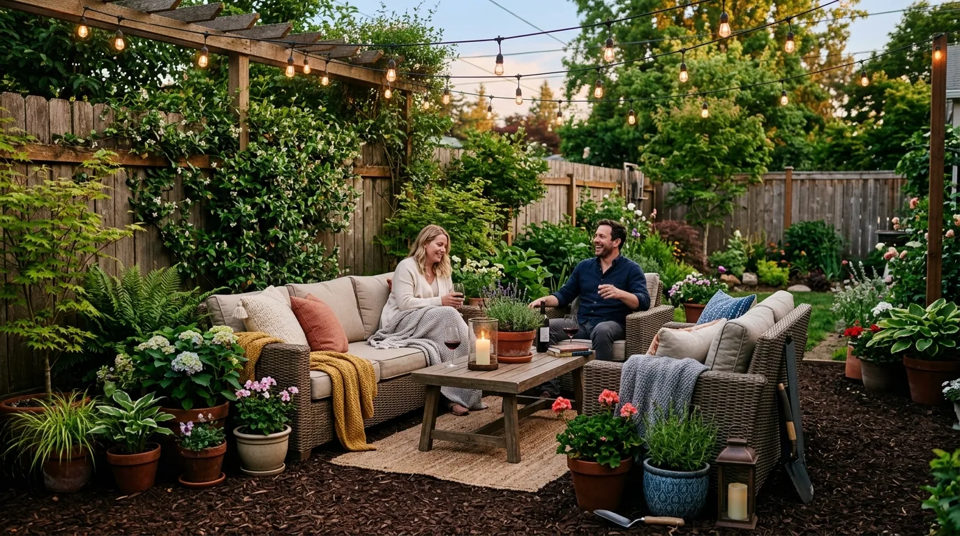 Backyard Mulch Refresh